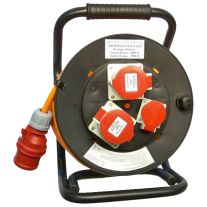 PUR Kabelrolle für Baustelle 400V Q2.5 mm² (oranges Kabel)